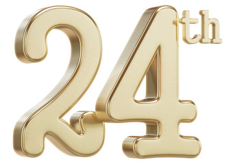 24th Anniversary Golden Number for Celebrations