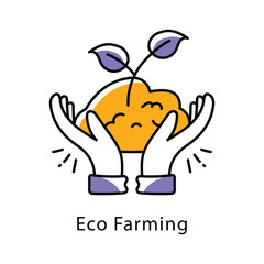 Eco Farming Filled Outline icon. EPS 10 File