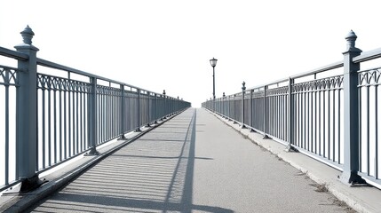 Obraz premium Long Pier Pathway Foggy Winter Day Coastal Scene Photography