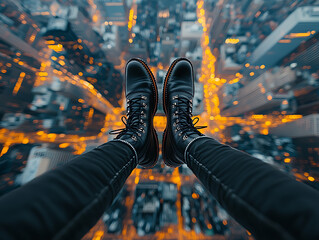 Plakat Cityscape view from above.