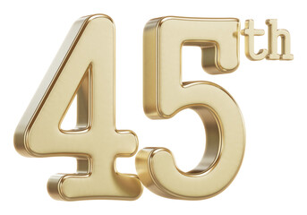 45th Anniversary Golden Number for Celebrations