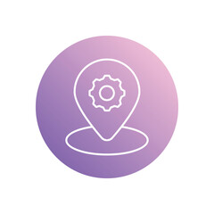 Pin icon vector stock illustration