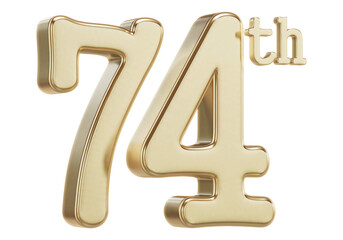 74th Anniversary Golden Number for Celebrations