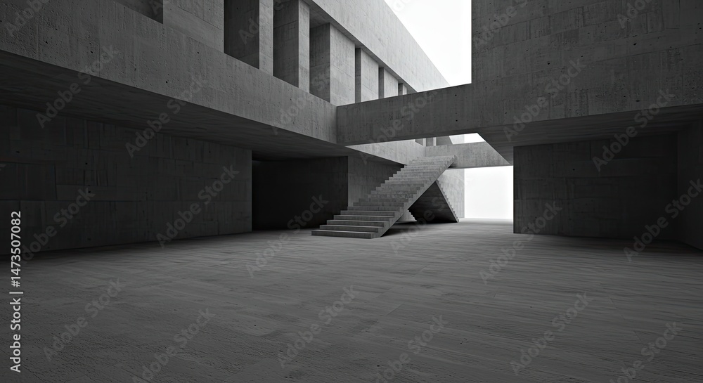 Poster abstract modern art building architectural space structure design