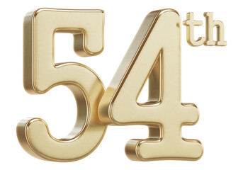 54th Anniversary Golden Number for Celebrations