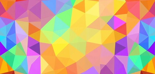 Fototapeta premium Rainbow geometric pixel vector background with ample copy space, background, pixel