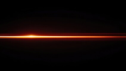 Fototapeta premium Horizontal light streak across a dark background