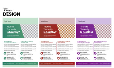 Professional  vector medical flyer design advertise publication cover page   Health medical flyer 