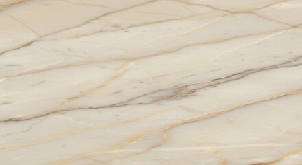 Smooth ivory marble texture displaying a beautiful diagonal pattern of reddish-brown veins, a natural material background