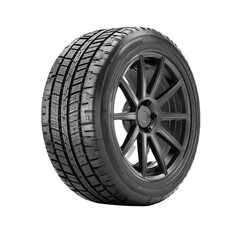 Obraz premium High-Performance Black Tire and Wheel Design for Modern Vehicles , isolated on white background png