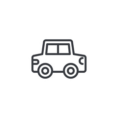 Car toy line icon