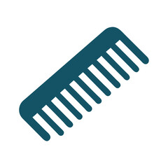Wide Tooth Comb Hair Tool Icon Design