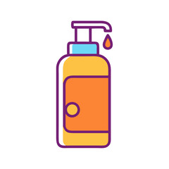 Shampoo Bottle Haircare Product Icon Design