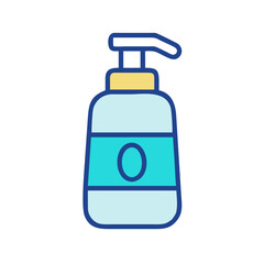 Fototapeta premium Shampoo Bottle Haircare Product Icon Design