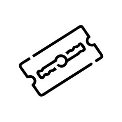 Razor Blade Sharp Grooming Tool Icon Design