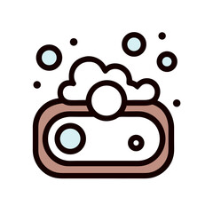Facial Soap Bar Skincare Icon Design