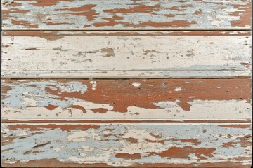 Aged weathered wooden planks with peeling paint