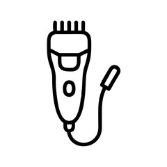 Electric Hair Clipper Grooming Tool Icon Design
