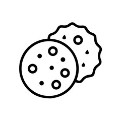 Chocolate Chip Cookie Snack Icon Design