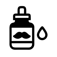 Beard Oil Bottle Grooming Icon Design