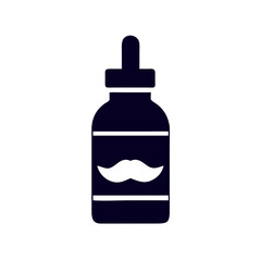 Beard Oil Bottle Grooming Icon Design