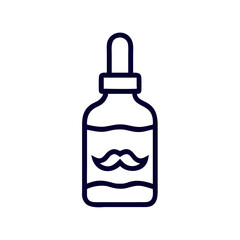 Beard Oil Bottle Grooming Icon Design