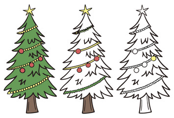 Christmas tree trio