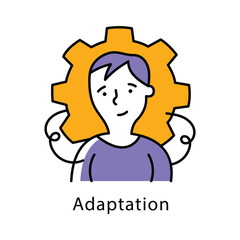 Adaptation Filled Outline icon. EPS 10 File