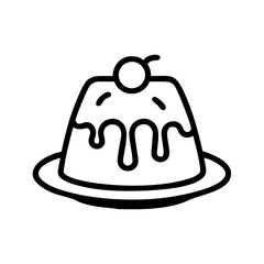 Pudding Dessert Sweet Treat Icon Design