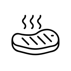 Grilled Steak on Plate Icon Design