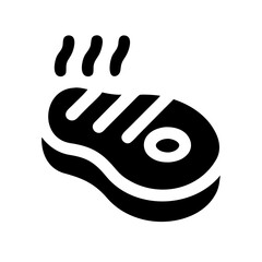 Grilled Steak on Plate Icon Design