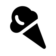 Gelato Ice Cream in Cone Icon Design