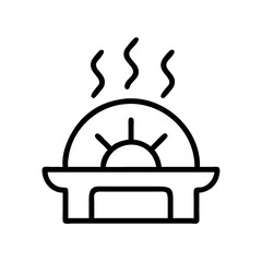 Brick Pizza Oven Cooking Icon Design
