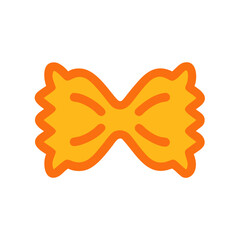 Bowtie Pasta Shape Symbol Icon Design