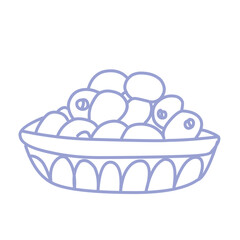 Mediterranean food and drinks vector