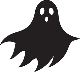 Ghost black vector icon on white background