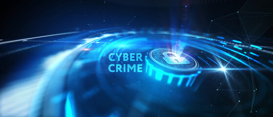 The concept of a cyber attack on a computer network. Cyber crime and internet privacy hacking. 3d illustration