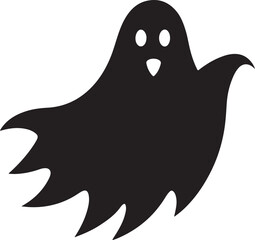 Ghost black vector icon on white background