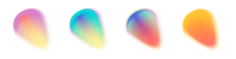 Gradient blur aura shape oval. Y2k aura mesh soft gradient. Blurry light vivid form. Mesh vector illustration