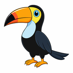 Naklejka premium toucan bird vector illustration