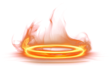 PNG Molten fire ring energy glow abstract.