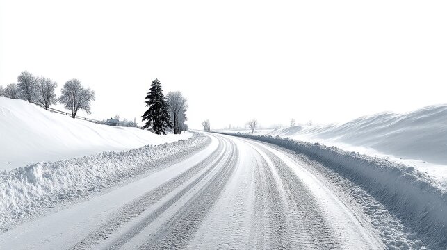 Winter Wonderland Snow Landscape Solitude Blizzard