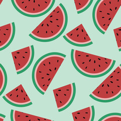 watermelon seamless pattern background illustration art