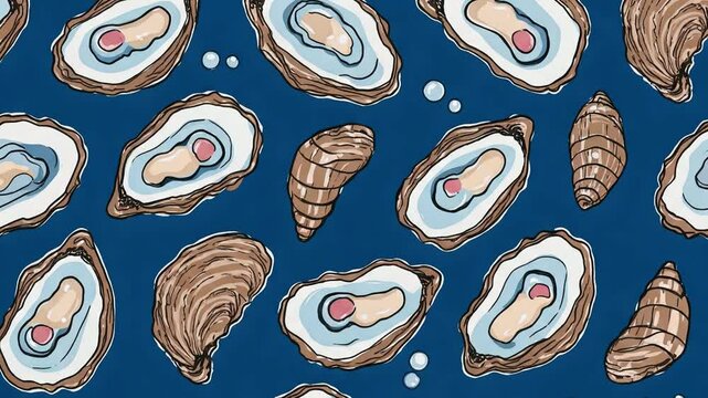 pattern with seashells