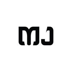 MJ monogram logo design letter text name symbol monochrome logotype alphabet character simple logo