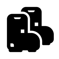 Fototapeta premium Boots Simple Glyph Icon. Single icon, glyph vector icon