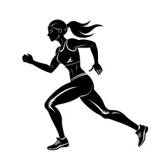 runner silhouette vector