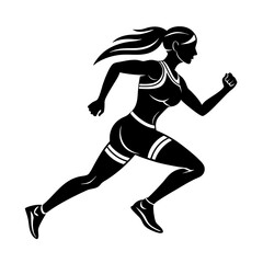 runner silhouette vector