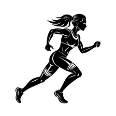 runner silhouette vector