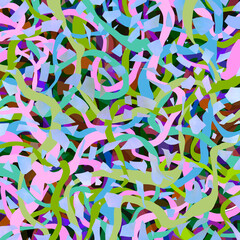 Bright chaotic wavy dynamic mosaic stripes Abstract layered striped geometric marble pattern Festive colors